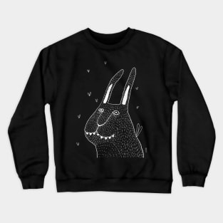 Night Bunny Moth Crewneck Sweatshirt